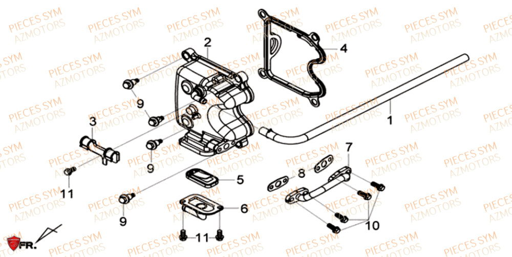 COUVERCLE DE CULASSE SYM GTS 125I SPORT EU4