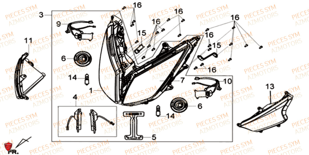 ECLAIRAGE SYM GTS 125I SPORT EU4