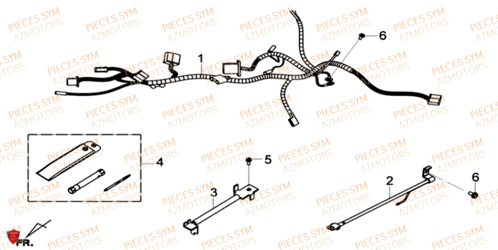 FAISCEAU ELECTRIQUE SYM GTS 125I SPORT EU4