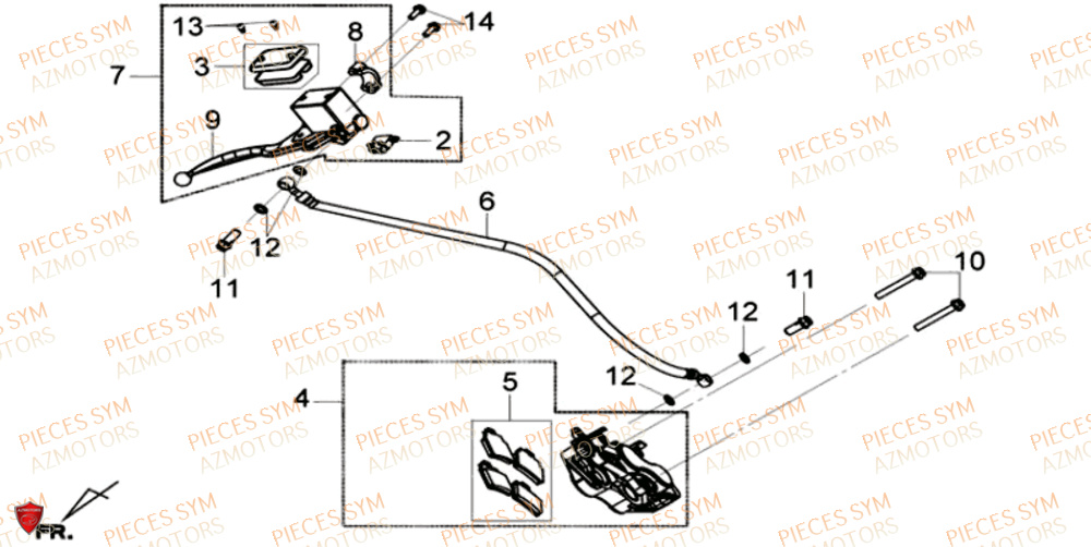 FREINAGE AVANT SYM GTS 125I SPORT EU4