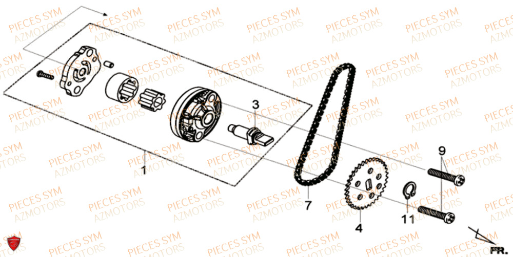 POMPE A HUILE SYM GTS 125I SPORT EU4