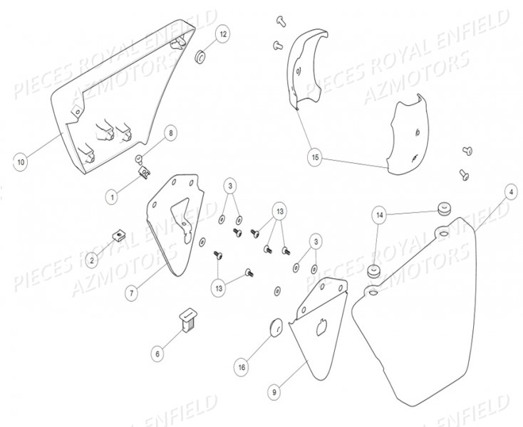 Cache Latereaux ROYAL ENFIELD Pieces ROYAL_ENFIELD CONTINENTAL GT 650 TWIN (E4) (2019-2020)

