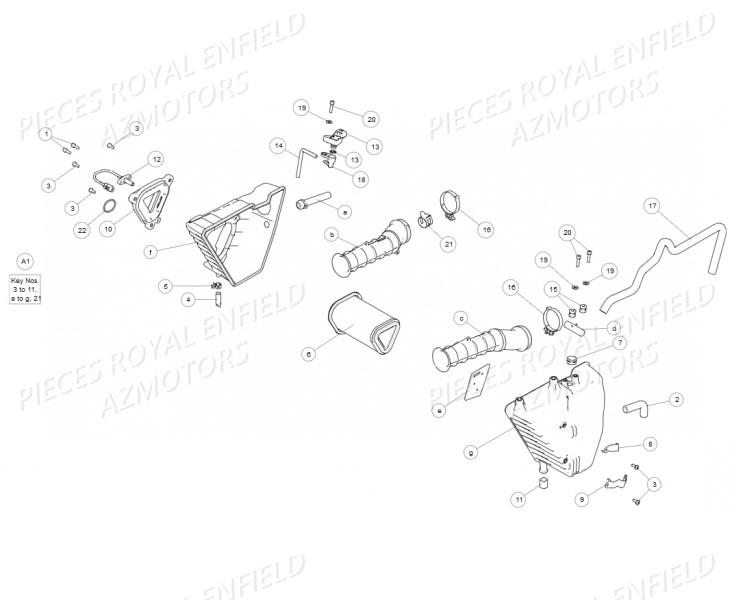 Filtre A Air Gt 650 ROYAL ENFIELD Pieces ROYAL_ENFIELD CONTINENTAL GT 650 TWIN (E4) (2019-2020)

