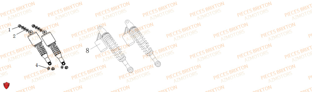 AMORTISSEUR ARRIERE BRIXTON HAYCROFT 125