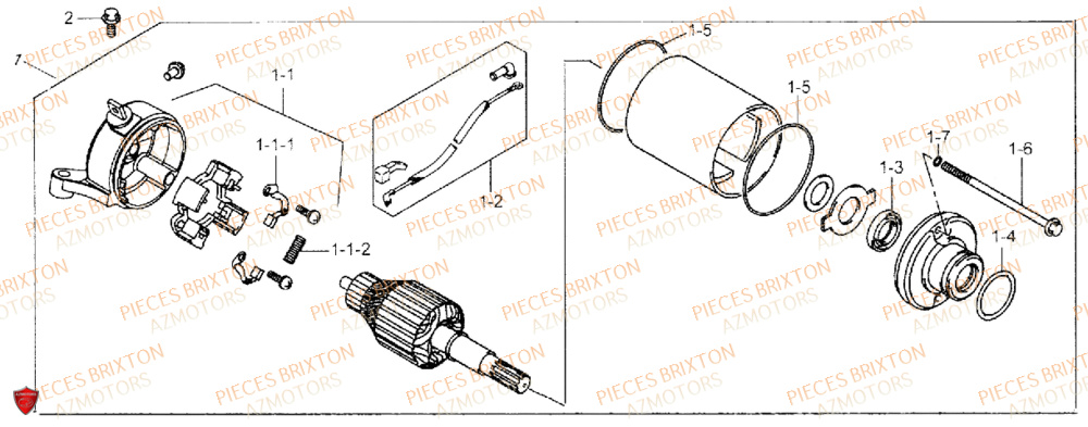 DEMARREUR ELECTRIQUE BRIXTON HAYCROFT 125