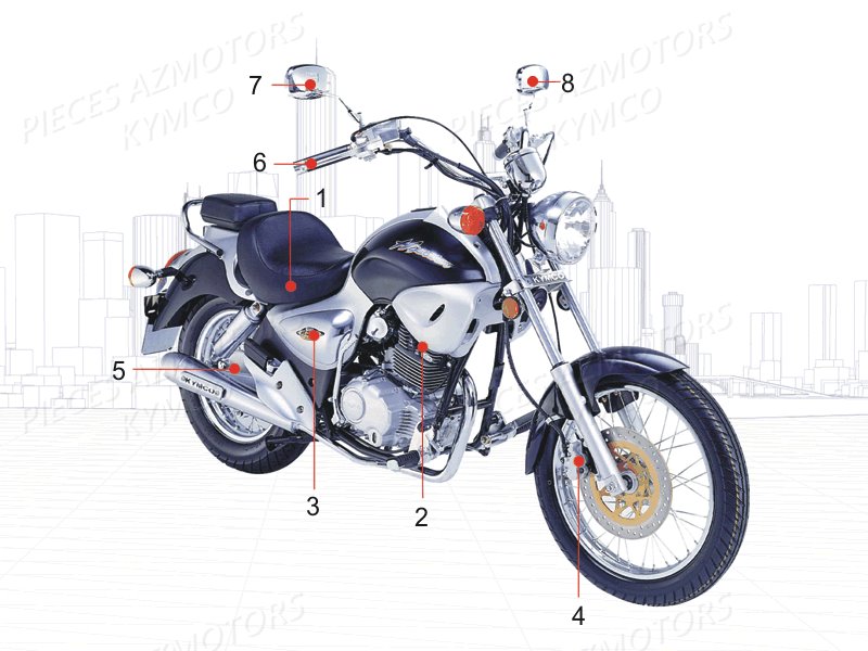 1 CONSOMMABLES KYMCO HIPSTER 125 2V