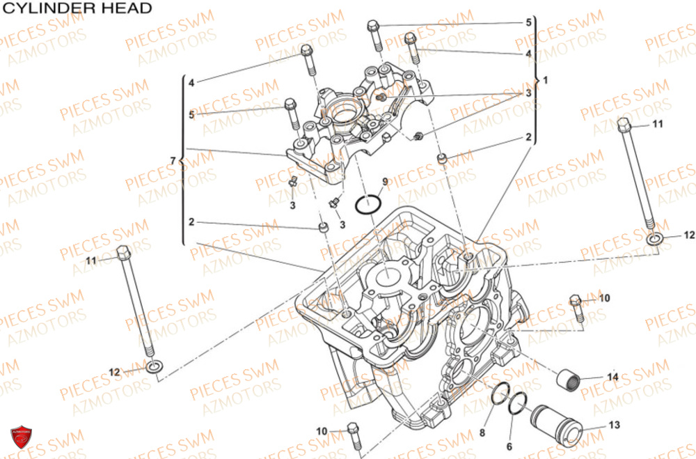 Culasse  Pieces SWM Origine HOKU 125 2023