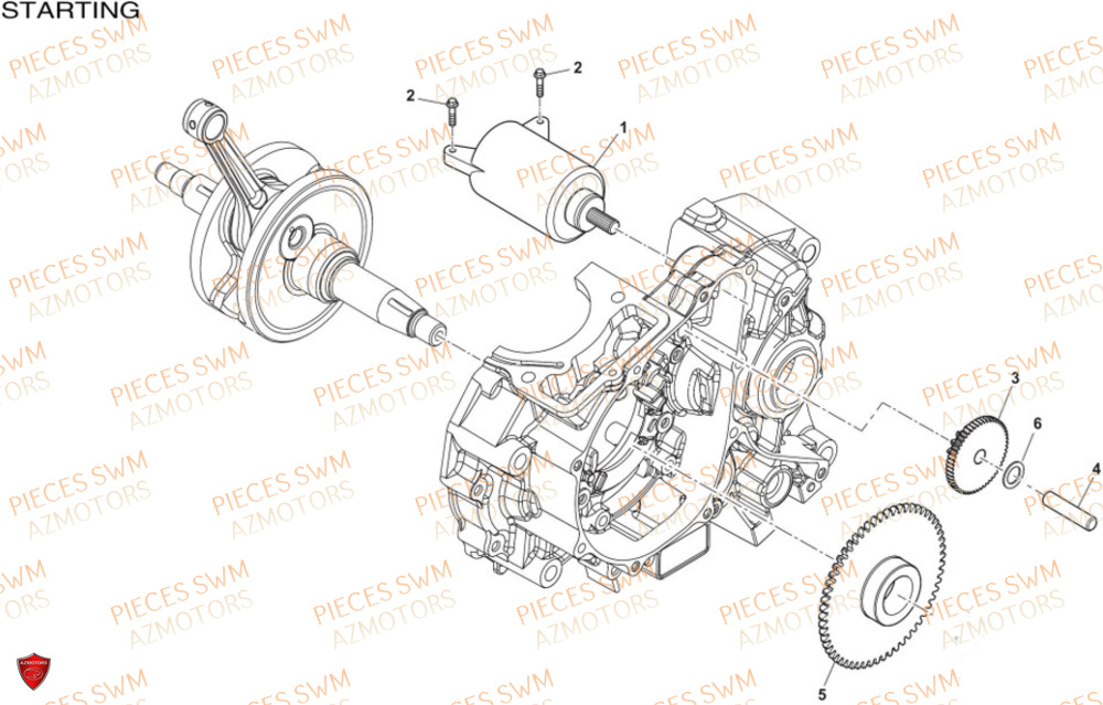 Demarreur  Pieces SWM Origine HOKU 125 2023