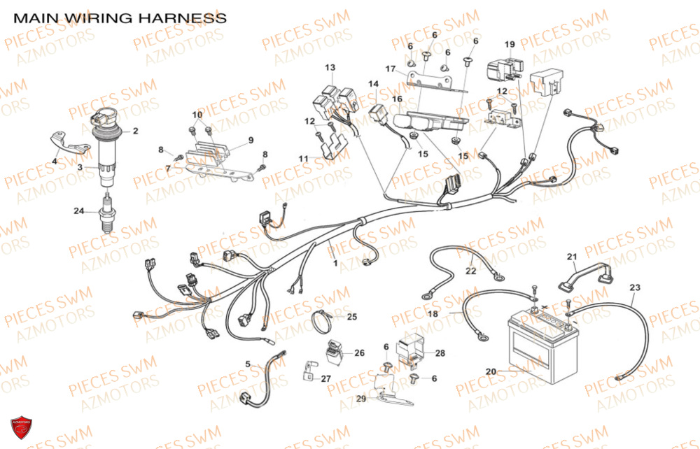 Equipement Electrique  Pieces SWM Origine HOKU 125 2023