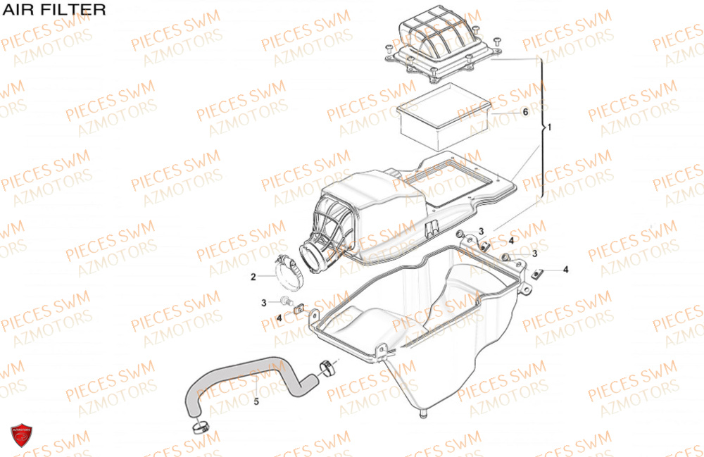 Filtre A Air  Pieces SWM Origine HOKU 125 2023