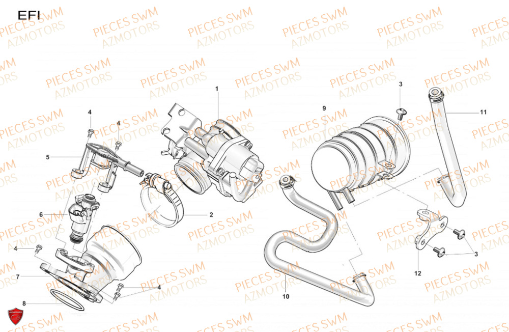 Injection  Pieces SWM Origine HOKU 125 2023