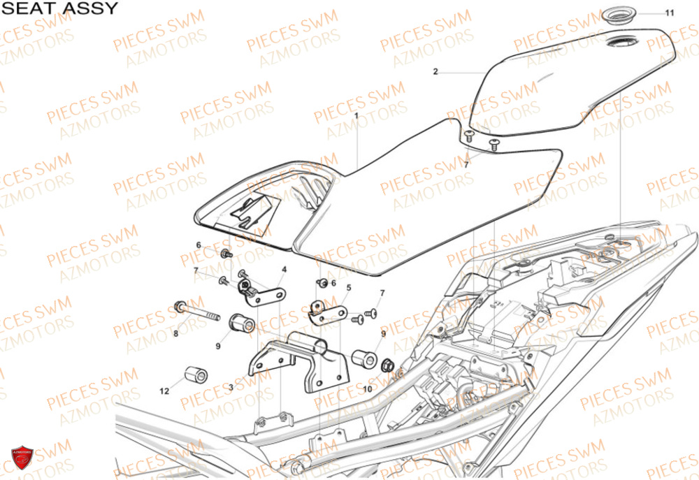 Selle  Pieces SWM Origine HOKU 125 2023