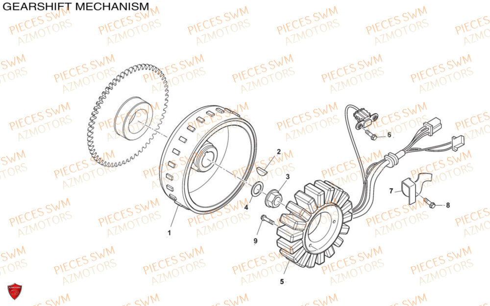 Stator  Pieces SWM Origine HOKU 125 2023