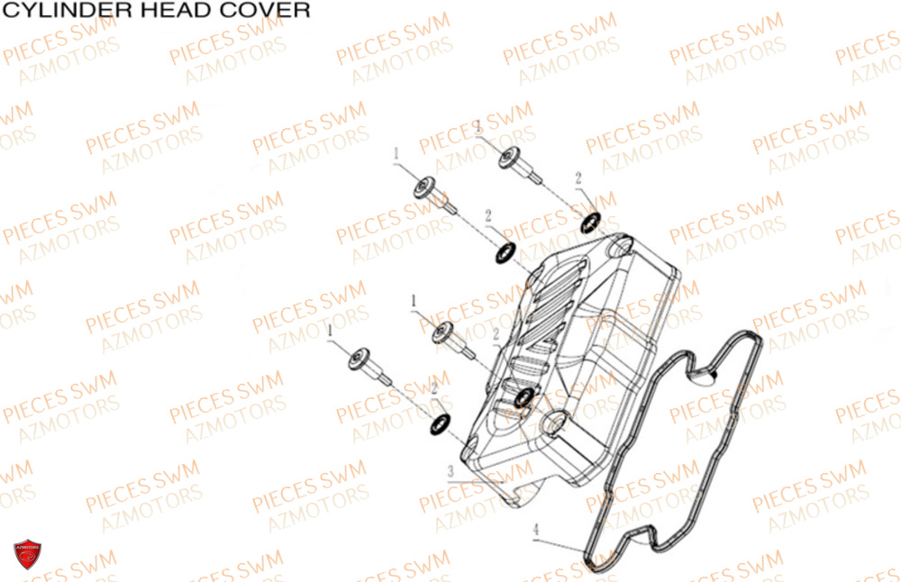 Couvre Culasse  Pieces SWM Origine HOKU 400 EURO 5