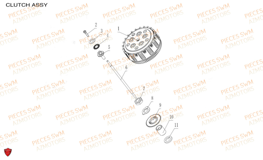 Embrayage  Pieces SWM Origine HOKU 400 EURO 5