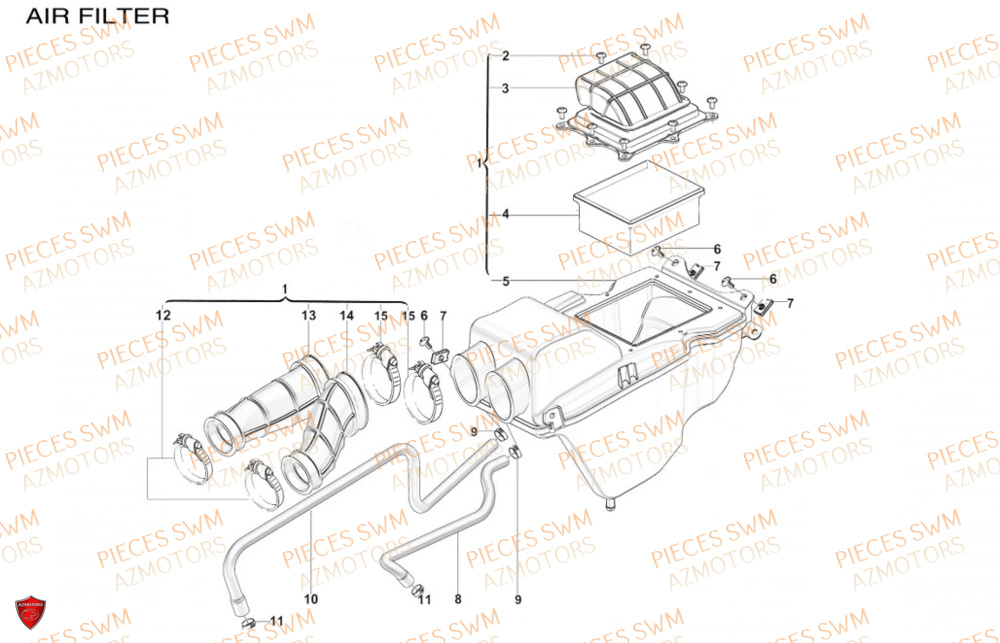 Filtre A Air  Pieces SWM Origine HOKU 400 EURO 5