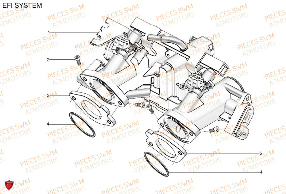 Injection  Pieces SWM Origine HOKU 400 EURO 5