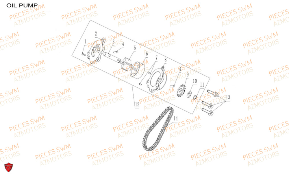 Pompe A Huile  Pieces SWM Origine HOKU 400 EURO 5