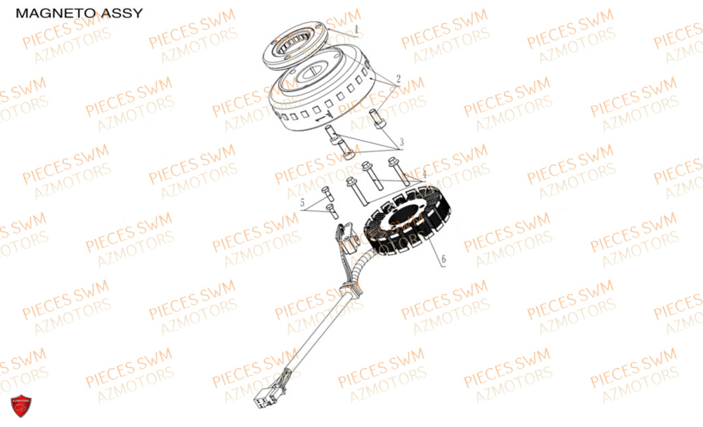 Stator  Pieces SWM Origine HOKU 400 EURO 5