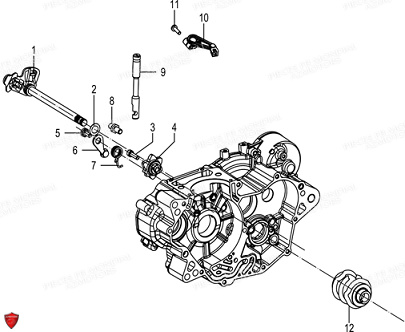 Arbre De Selection FB MONDIAL Pieces HPS 125 UBBIALI E5 FB Mondial Origine