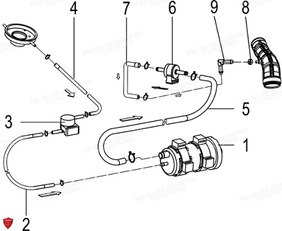 Canister FB MONDIAL Pieces HPS 125 UBBIALI E5 FB Mondial Origine