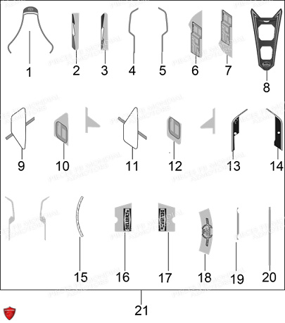 Decorations 2 FB MONDIAL Pieces HPS 125 UBBIALI E5 FB Mondial Origine