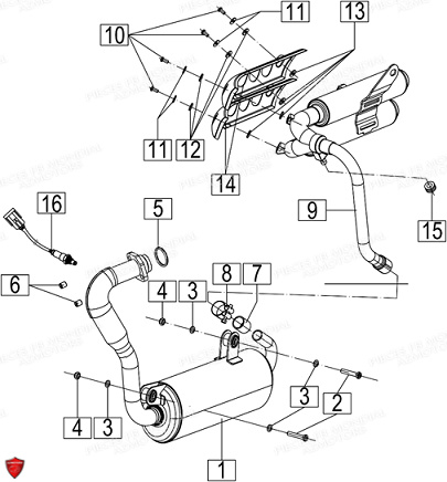 ECHAPPEMENT FB MONDIAL HPS 125 UBBIALI E5