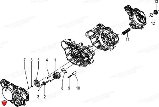 Pompe A Huile FB MONDIAL Pieces HPS 125 UBBIALI E5 FB Mondial Origine