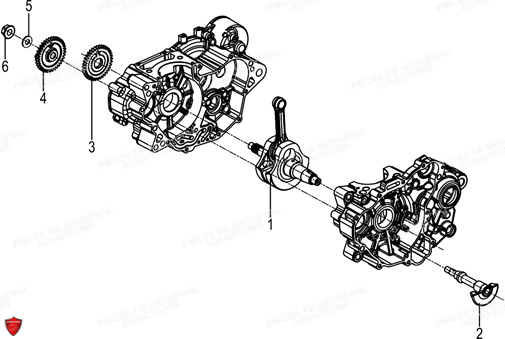 Vilebrequin Et Carter FB MONDIAL Pieces HPS 125 UBBIALI E5 FB Mondial Origine