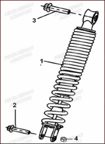 Amortisseur KEEWAY Pieces KEEWAY HURRICANE 50 2ST QJ1E40QMB 2007