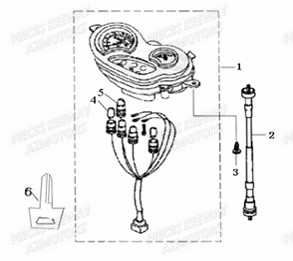 Compteur KEEWAY Pieces KEEWAY HURRICANE 50 2ST QJ1E40QMB 2007