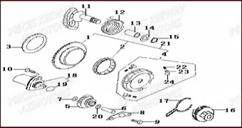 Demarreur KEEWAY Pieces KEEWAY HURRICANE 50 2ST QJ1E40QMB 2007