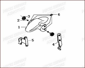 GARDE BOUE AVANT KEEWAY HURRICANE 50 2T 07