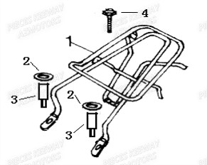 Porte Bagage KEEWAY Pieces KEEWAY HURRICANE 50 2ST QJ1E40QMB 2007