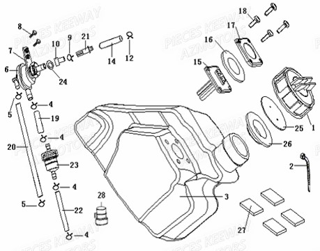 RESERVOIR KEEWAY HURRICANE 50 2T 07