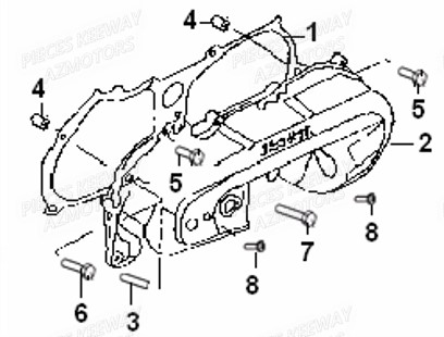 Carter Transmission KEEWAY Pieces KEEWAY HURRICANE 50 2ST QJ50QT-2 2009