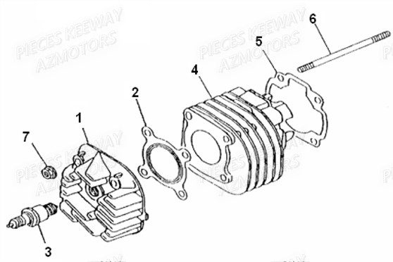 CYLINDRE KEEWAY HURRICANE 50 2T 09