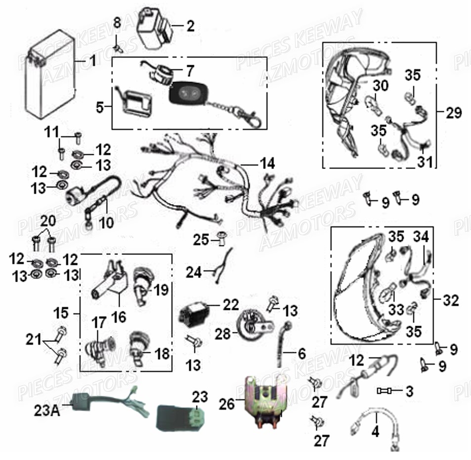 EQUIPEMENT ELECTRIQUE KEEWAY HURRICANE 50 2T 09