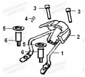 Support Porte Paquet KEEWAY Pieces KEEWAY HURRICANE 50 2ST QJ50QT-2 2009