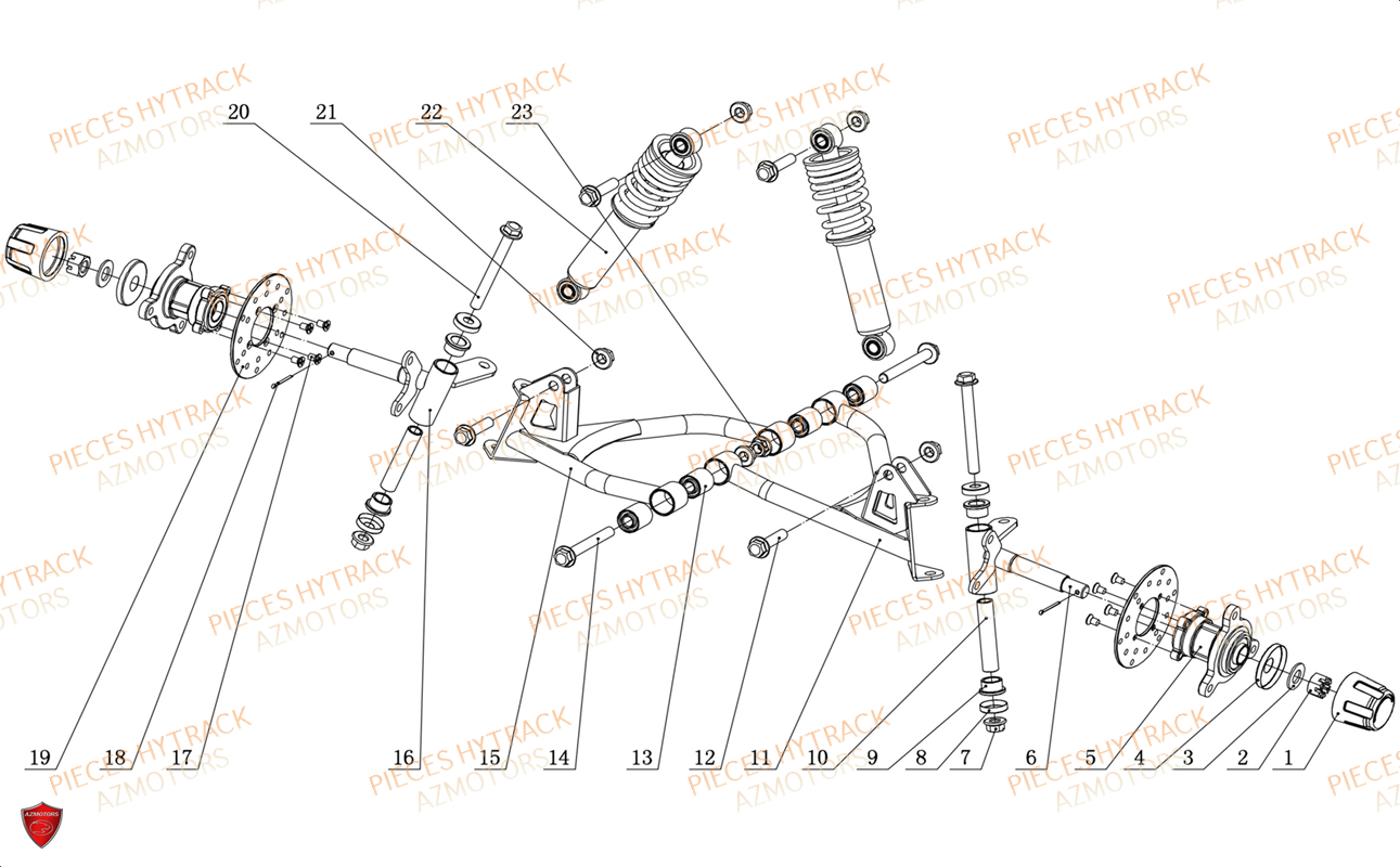 SUSPENSION AVANT HYTRACK HY100EV