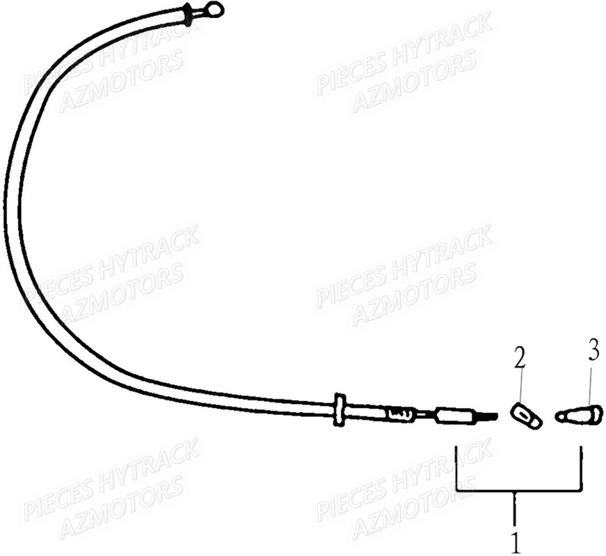 Cable Frein Arriere HYTRACK Pieces Quad HY125SX