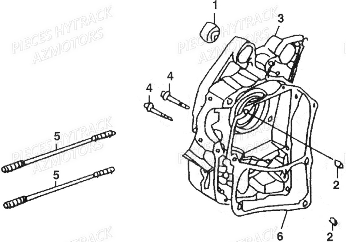 Carter Moteur Droit HYTRACK Pieces Quad HY125SX