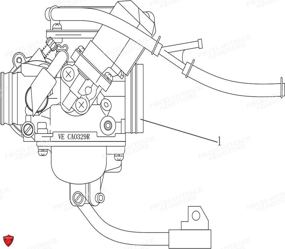 Carburateur Modele A Partir De 2020 HYTRACK Pieces Origine Quad HY150 - 150S - 150SX