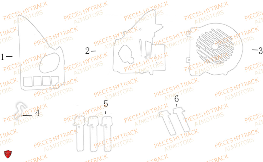 Caches Ventilateur HYTRACK Pièces Quad HY200ST