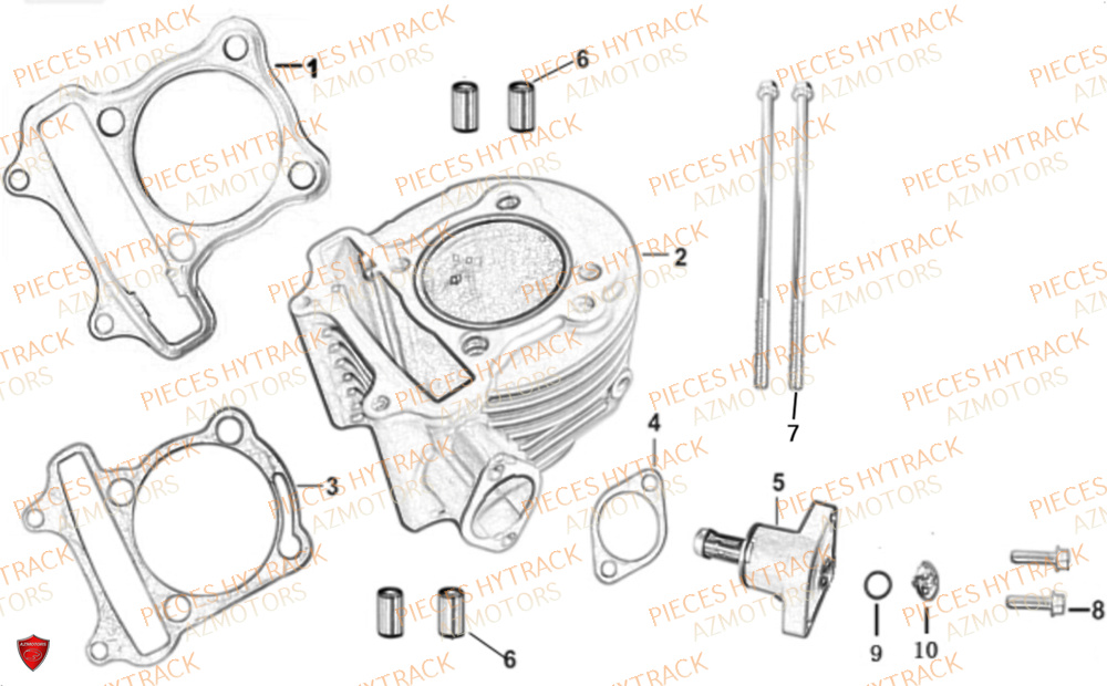 Cylindre HYTRACK Pièces Quad HY200ST