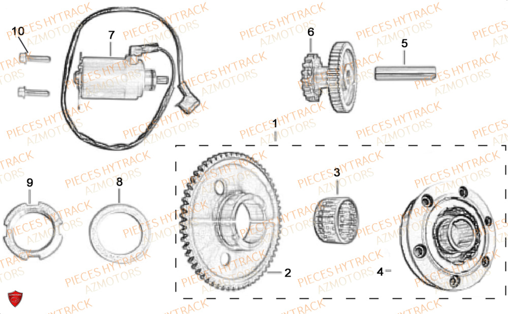 Demarreur HYTRACK Pièces Quad HY200ST