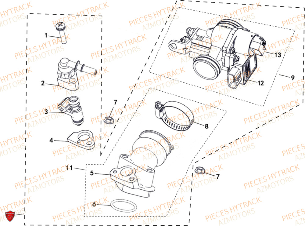 Injection HYTRACK Pièces Quad HY200ST