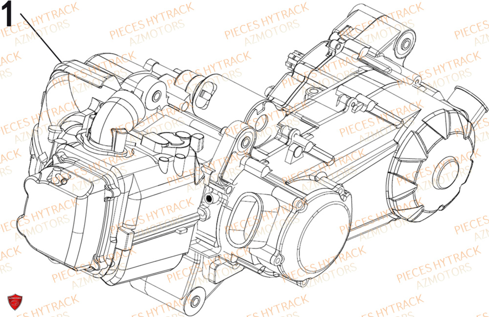 Moteur HYTRACK Pièces Quad HY200ST