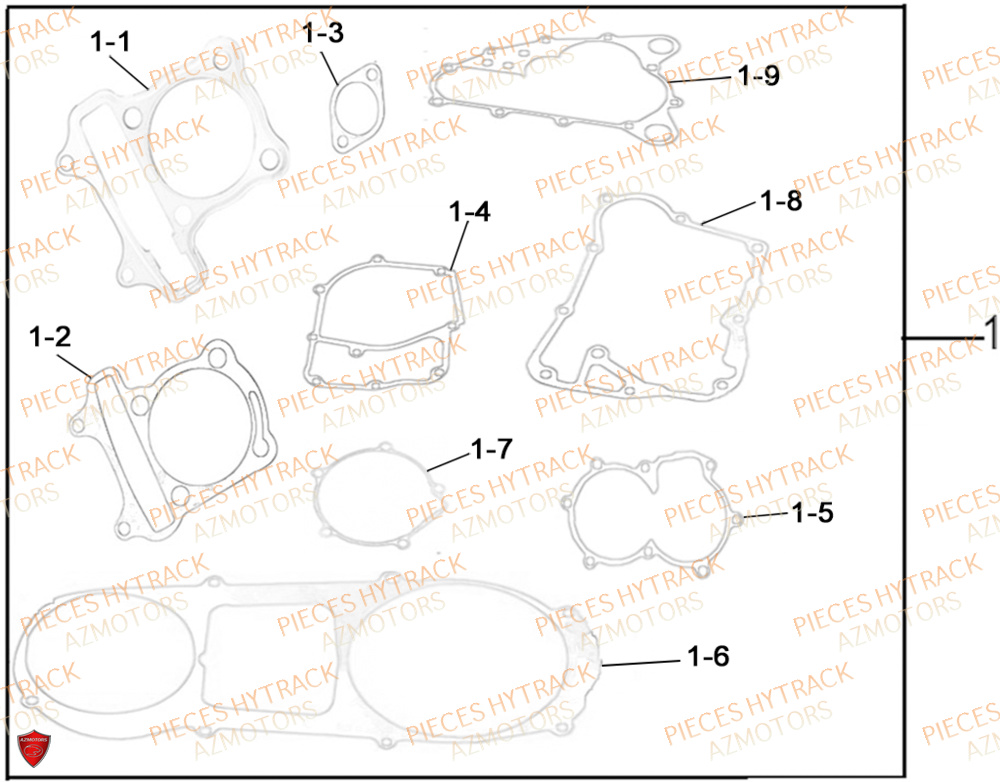 Pochette De Joints HYTRACK Pièces Quad HY200ST