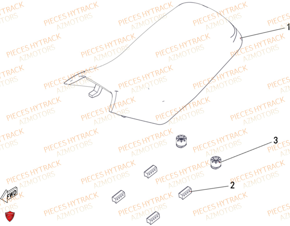 Sieges HYTRACK Pièces Quad HY200ST